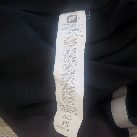 Fabletics Salma Side Reflective stripe leggings crop mesh colorblock Yoga - Picture 6 of 6